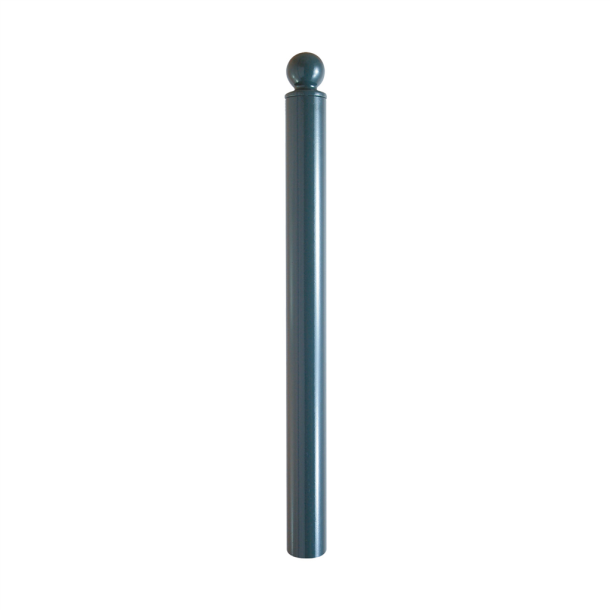 Ornamental bollard | Series 484B | � 82 mm | foldable, self-engaging lockto be fixed by plugs, with base plate 100 x 150 mm | with Euro profile cylinder lock and three keys | without eyelet